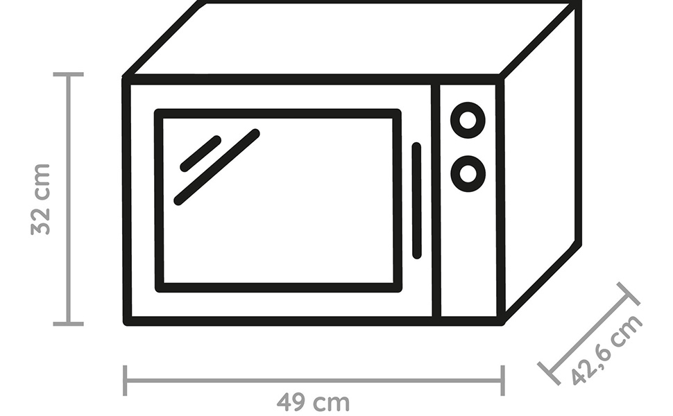 Мікрохвильова піч Bauknecht ExtraSpace Crisp MW 427 SL з грилем та функцією Crisp, 25 л, 800 Вт, срібна