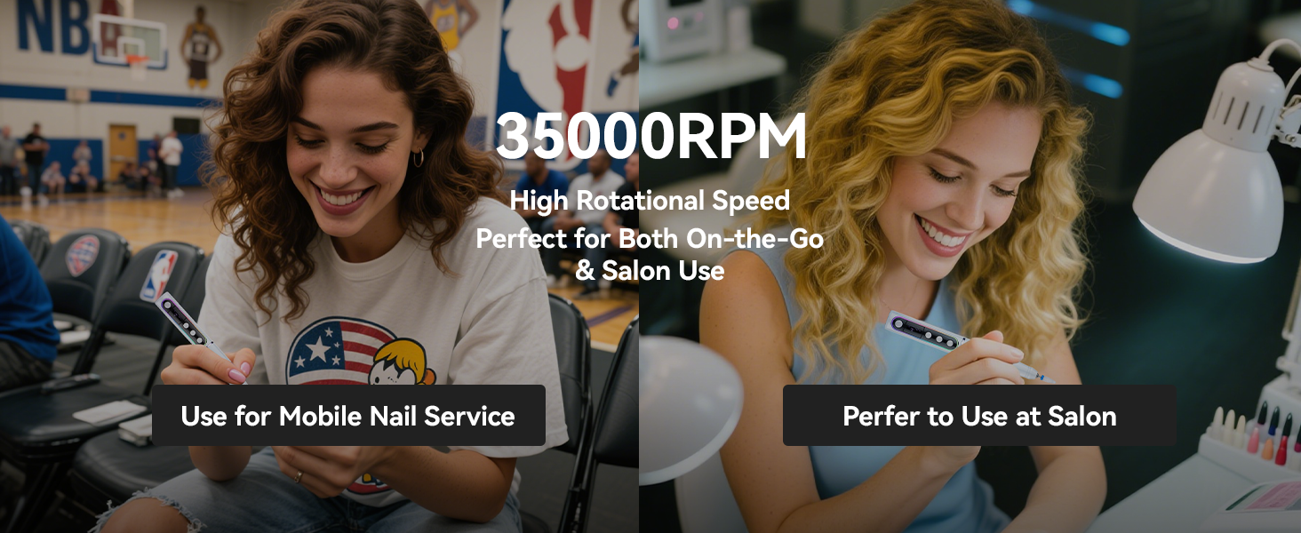 Електрична фрезер для нігтів Saviland 40000 об/хв, 12 в 1, професійний набір для манікюру та педикюру, USB, портативна, фіолетова