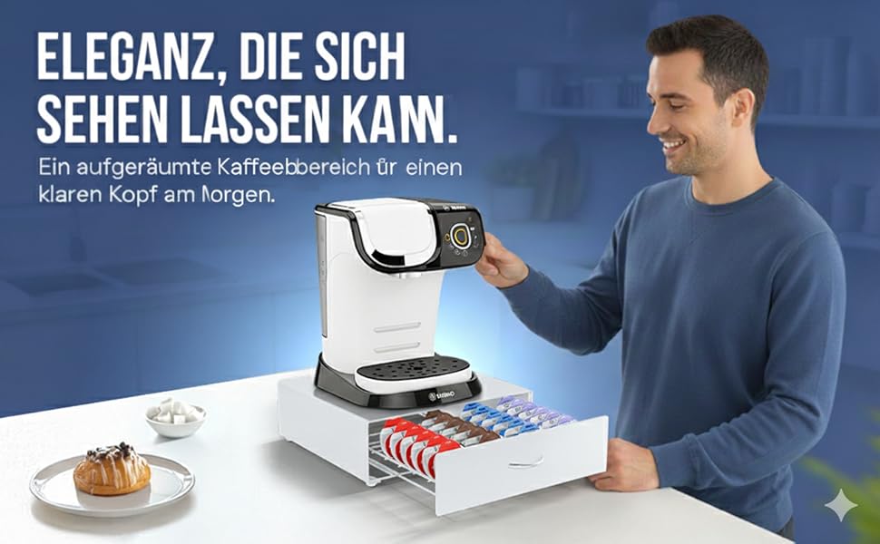 Тримач для капсул Tassimo Prodiumart: елегантний диспенсер на 64 капсули, для кавової станції