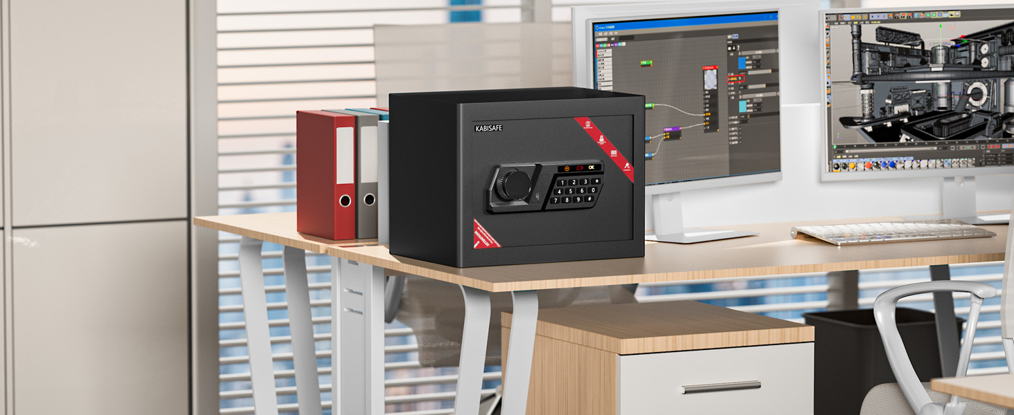 Касовий сейф KABISAFE 25L: надійне зберігання грошей, документів та коштовностей. Сейф для дому з цифровим замком, сигналізацією та висувним ящиком. Встановлюється у стіну.