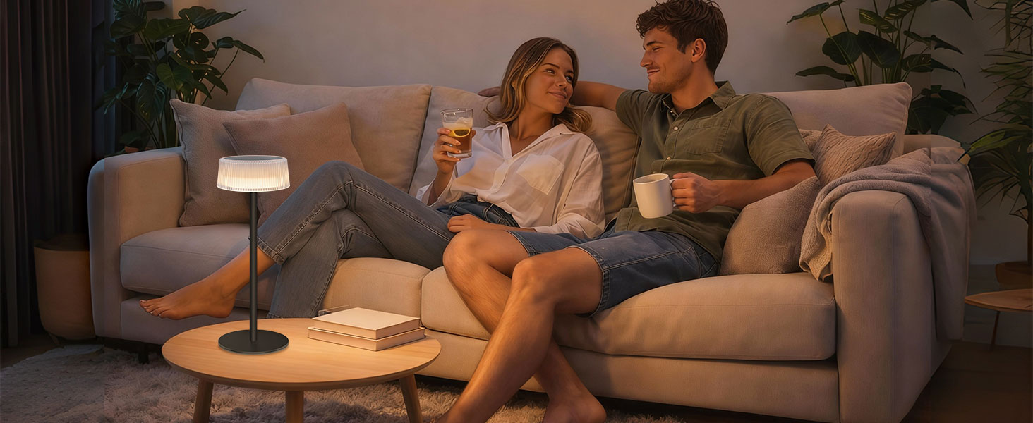 Світлодіодний акумуляторний настільний світильник Lacasa Solar 2 шт, димується, водонепроникний IP67, для дому, саду, спальні