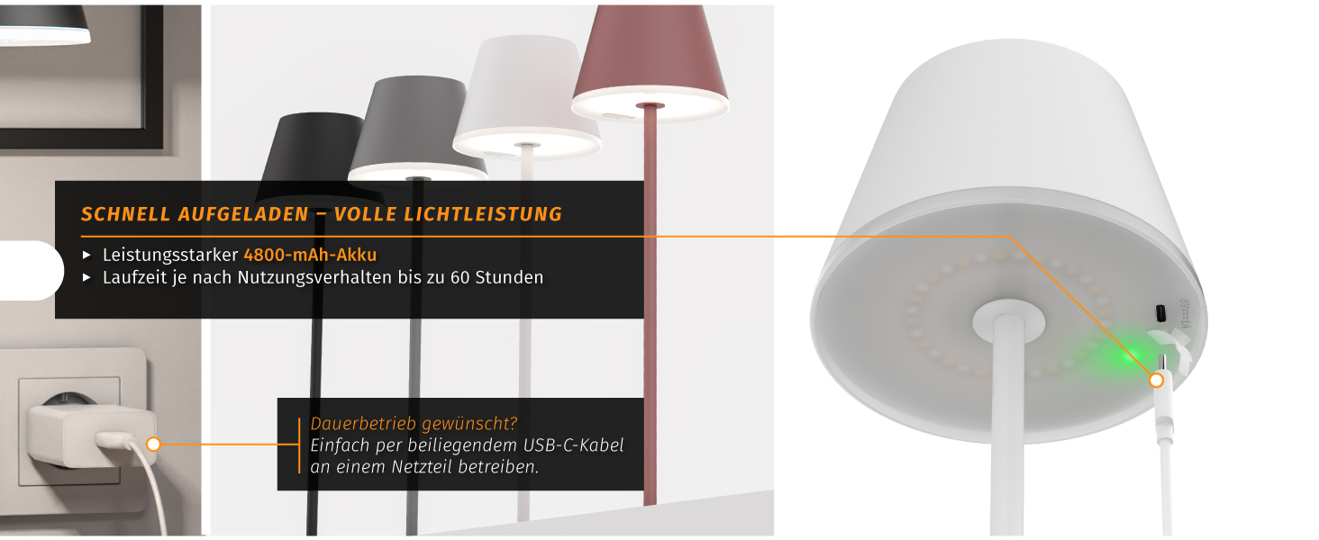 Світлодіодний акумуляторний настільний світильник Brandson з димером та сенсорним керуванням - рожевий (набір 2 шт.)