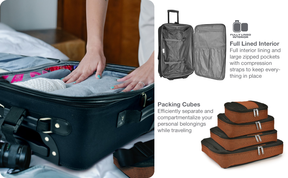 Чемодан на колесах Travel Select Amsterdam Sunset Chevron сірий, універсальний розмір