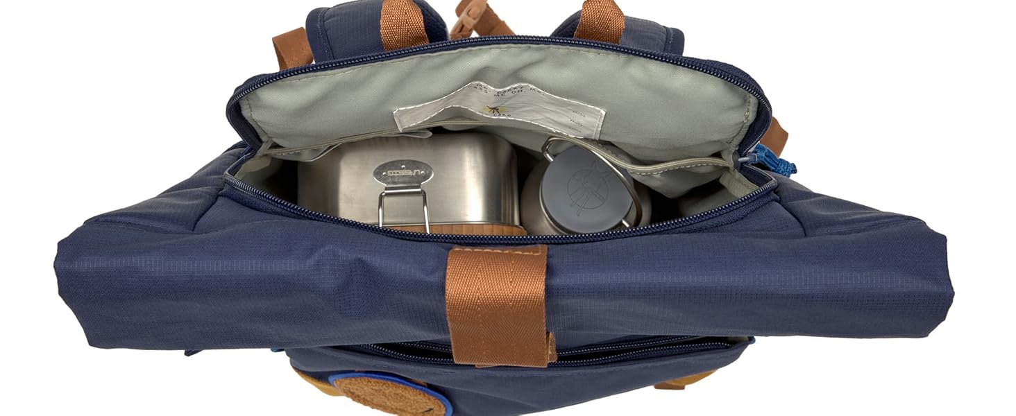 Дитячий рюкзак LÄSSIG з нагрудним ременем, 12 літрів, водонепроникний, Rolltop, зелений/блакитний