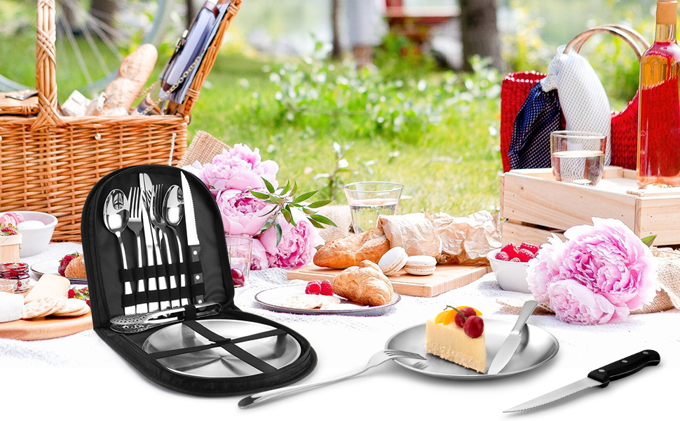 Набір посуду для кемпінгу Penobon на 2 особи, 10 шт. Нержавіюча сталь, для кемпінгу, пікніка, подорожей