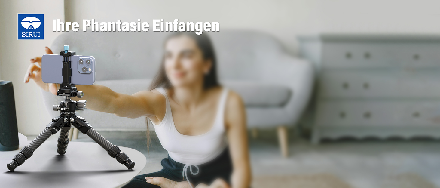 Штатив SIRUI AM-5C Carbon з кульковою головкою, 140 см, вантажопідйомність 10 кг