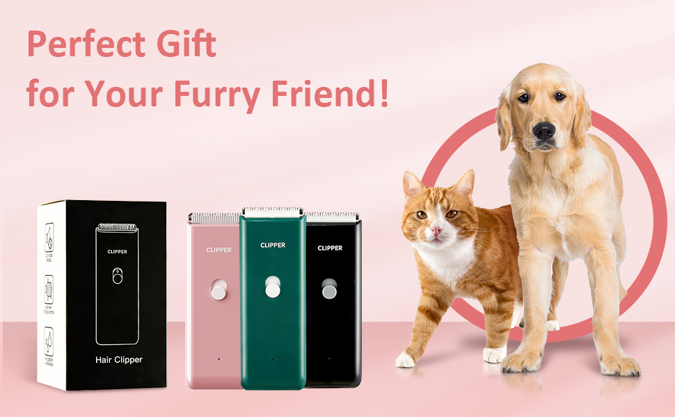 Набір для догляду за тваринами: професійна машинка для стрижки собак та котів, безшумна, акумуляторна, рожева