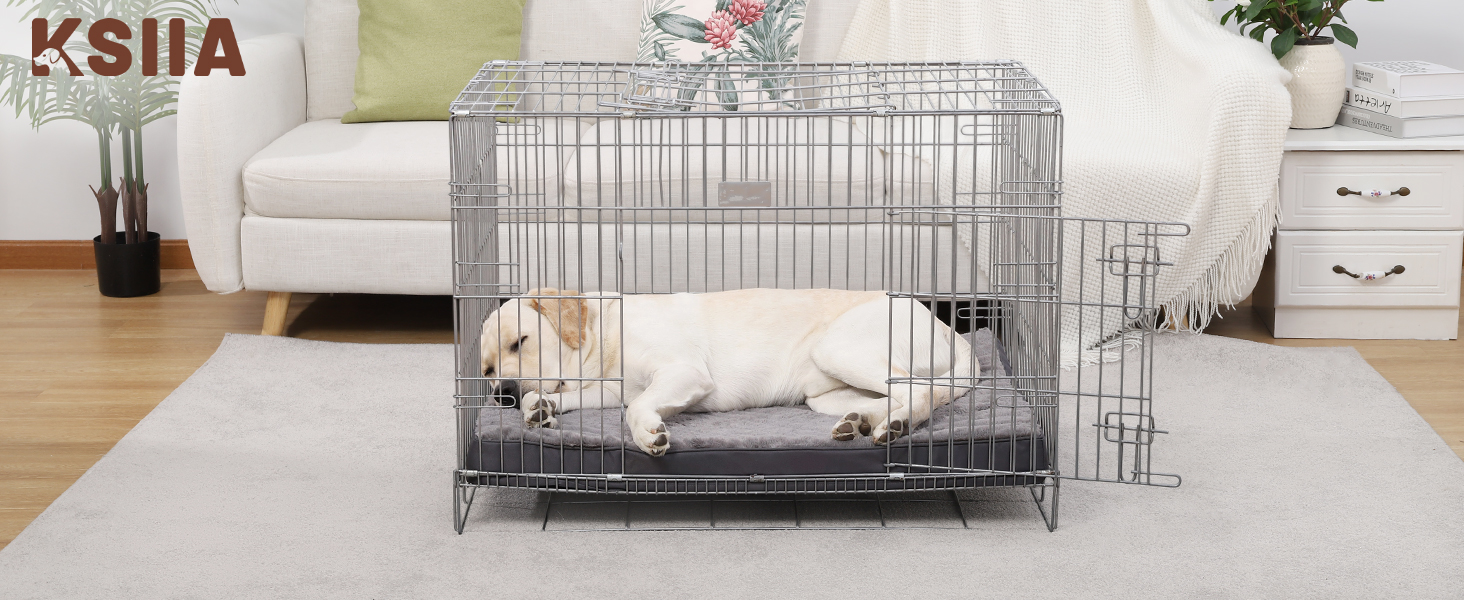 Ортопедичний лежак для собак великих порід, лежанка для собак знімний чохол, 105x70 см, двосторонній килимок, темно-сірий, 121x76x10 см