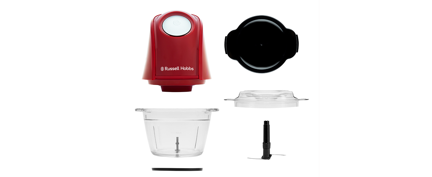 Кухонна машина Russell Hobbs 27131-56: електрична, для овочів, фруктів, м'яса, цибулі, 1л, нержавіюча сталь, 350W