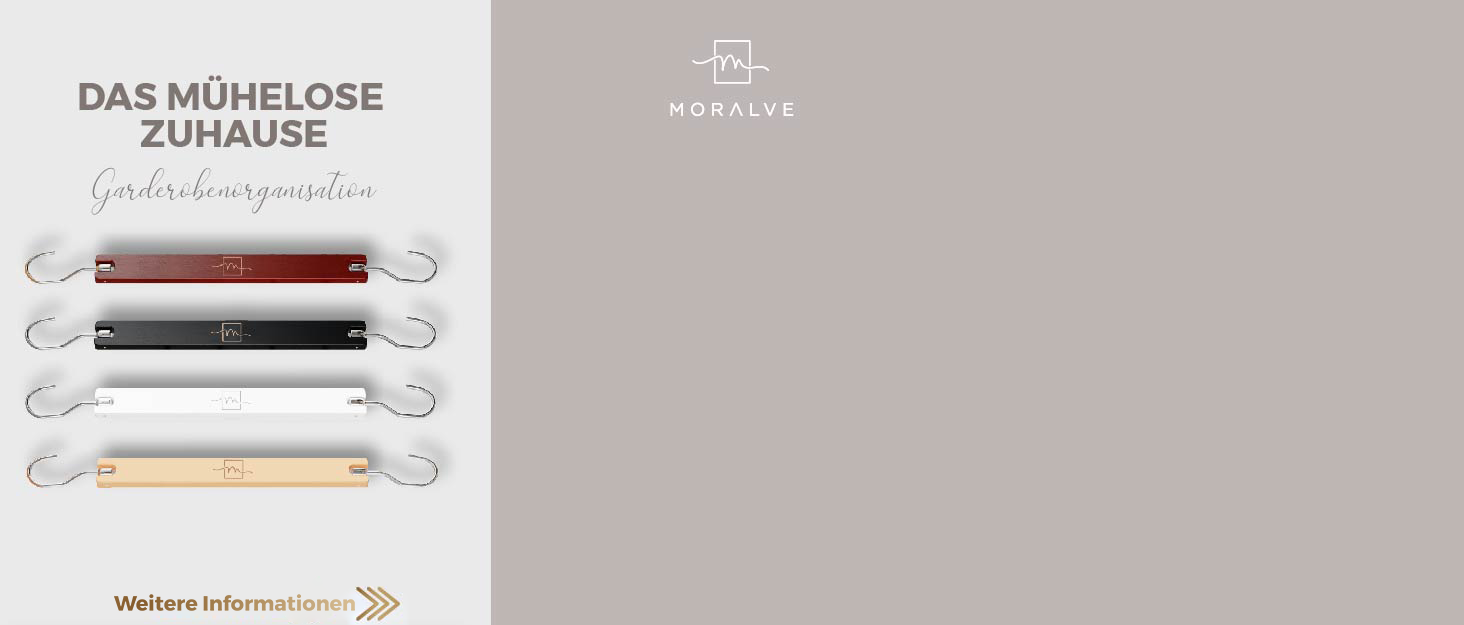 Органайзер для вішаків MORALVE з бука (4 шт) – 6-рівневий, поворотний гак 360°, колір махагон