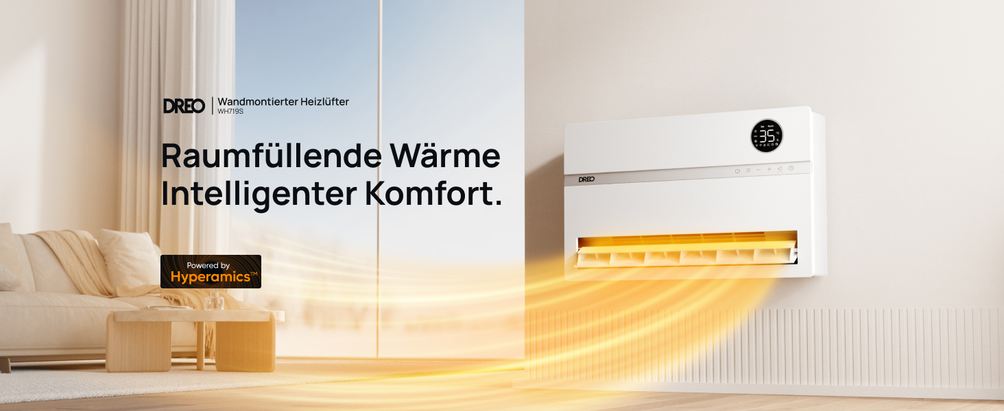 Електричний конвекторний обігрівач Dreo Smart Heizung - 2000W з Wi-Fi, пультом та таймером, PTC кераміка, енергозбереження