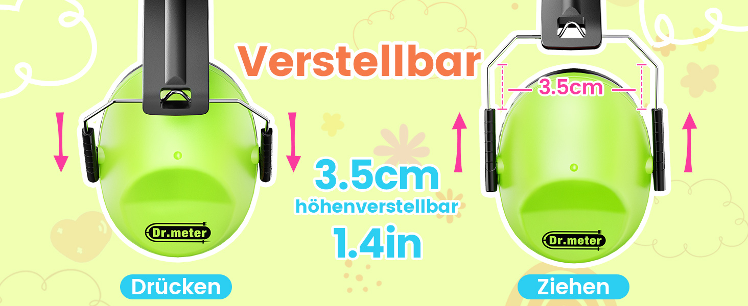 Навушники для захисту від шуму Dr.meter для дітей, блакитні. Ідеально підходять для дітей з аутизмом, для повсякденного використання, спорту та заходів.