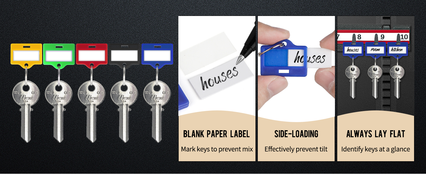 Шкафчик для ключів Uniclife на 60 позицій з комбінацією та ключовим замком, чорного кольору, з регульованими полицями. Цифрова скринька безпеки, органайзер для ключів