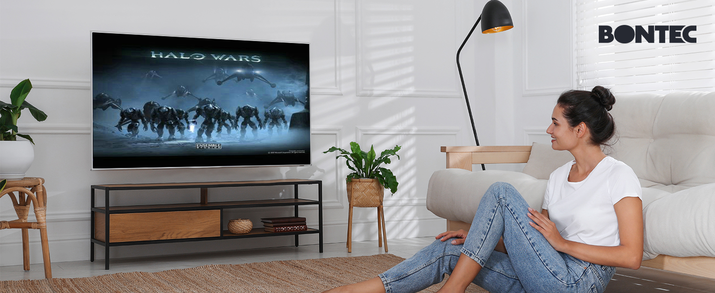 BONTEC Swivel & Tilt TV Wall Mount - Full Motion for 23-70 inch LCD LED Curved TVs & Monitors (up to 45kg, VESA 400x400mm)