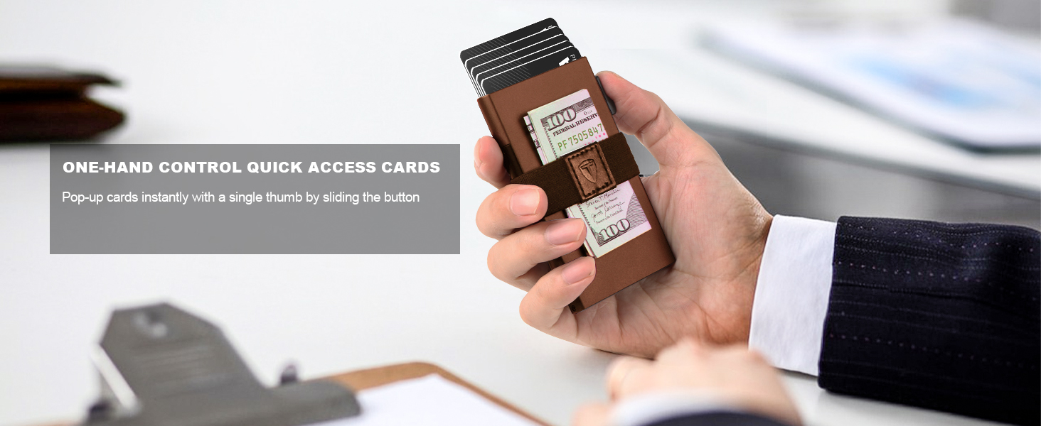 Чоловічий гаманець TOYFID з відділом для AirTag, 12 слотів для карток, відділенням для грошей, RFID захистом, коричневий, алюміній