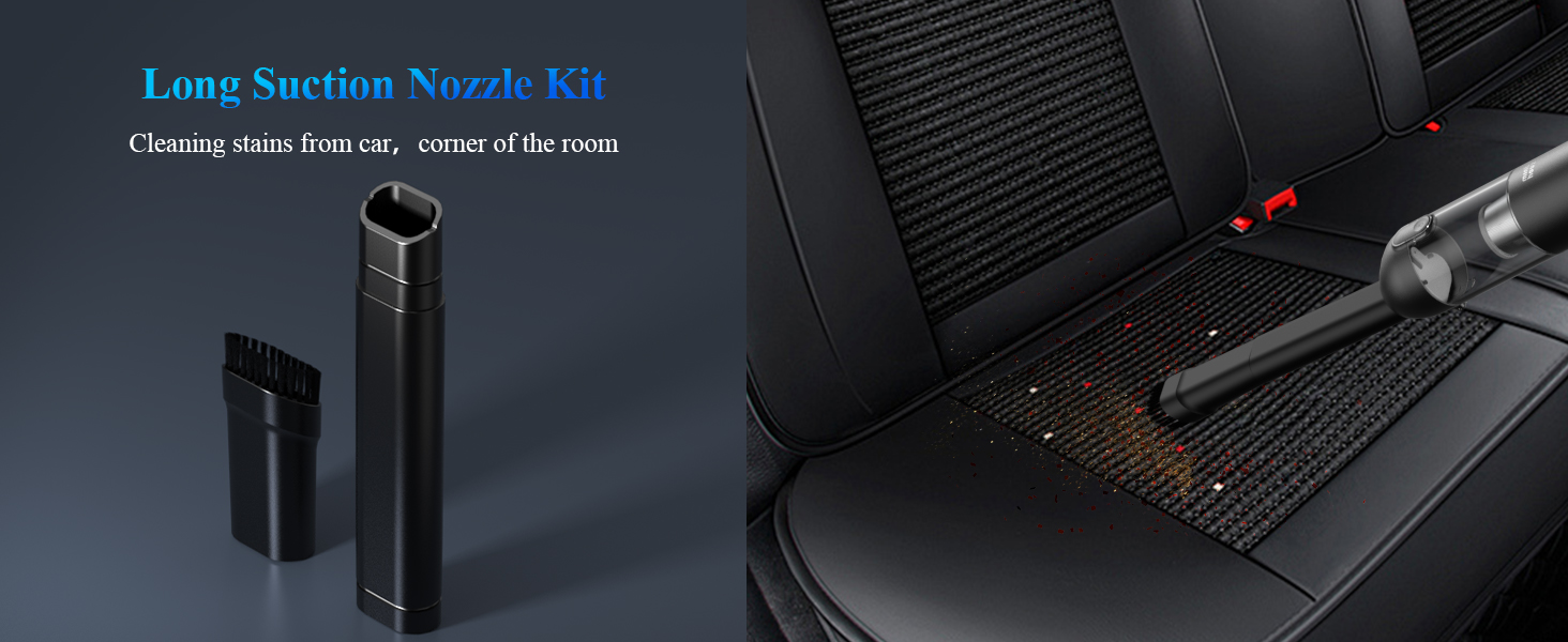 Портативний бездротовий пилосос Minthouz 20 KPa з LED-підсвічуванням, швидка зарядка QC 3.0, для авто, дому та офісу