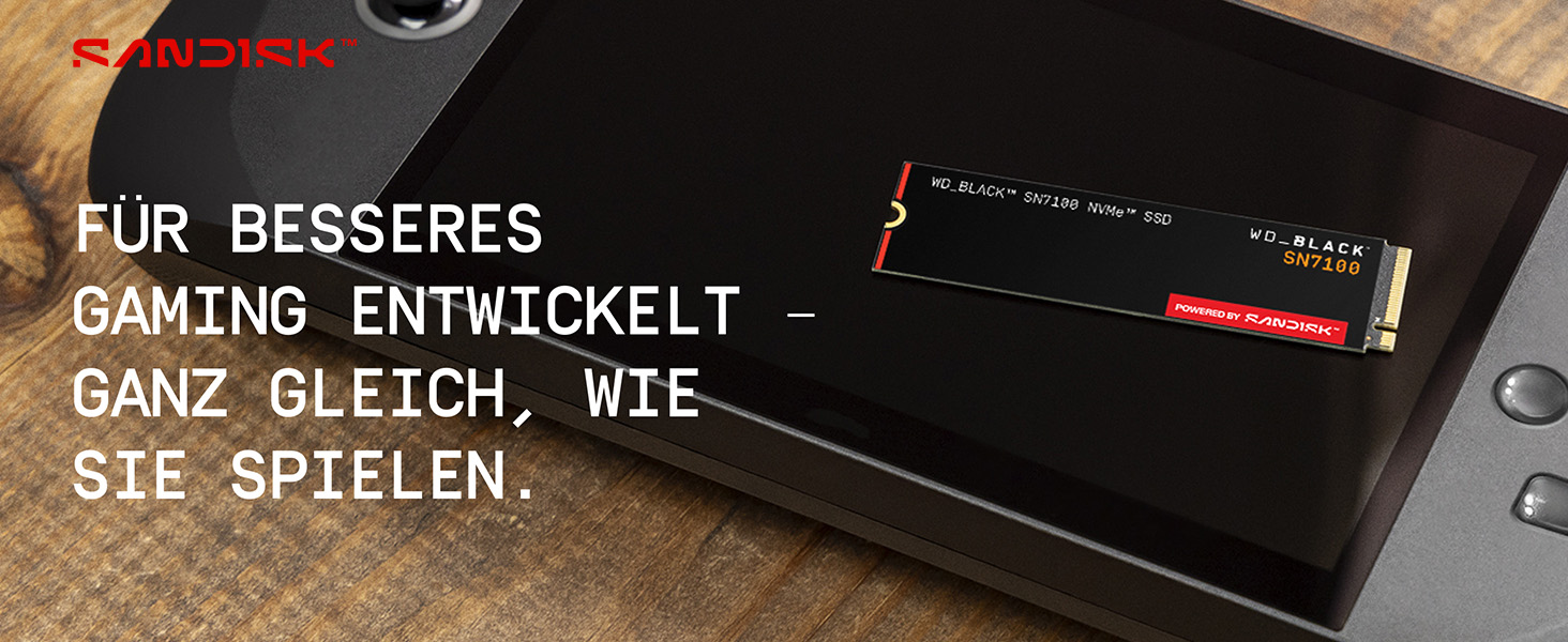 SSD WD_BLACK SN7100 NVMe 4TB - Високопродуктивний накопичувач для ігор (PCIe Gen4, 7250 МБ/с, M.2 2280)