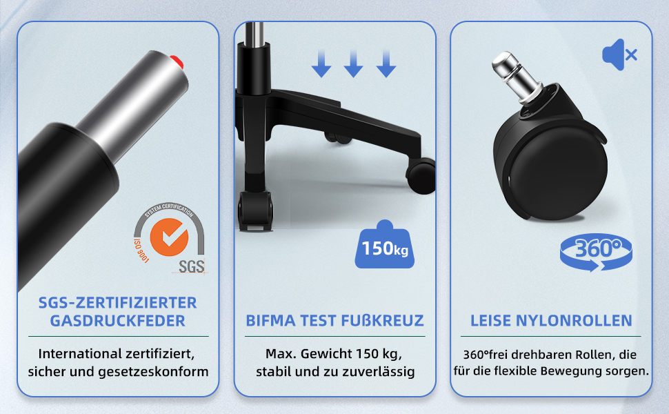 Офісний стіл Hinode з підйомними підлокітниками та функцією гойдання, 360° обертання, регульована висота, ергономічний стіл для дому та офісу з дихаючою сіткою, до 150 кг, чорний, Стиль 1