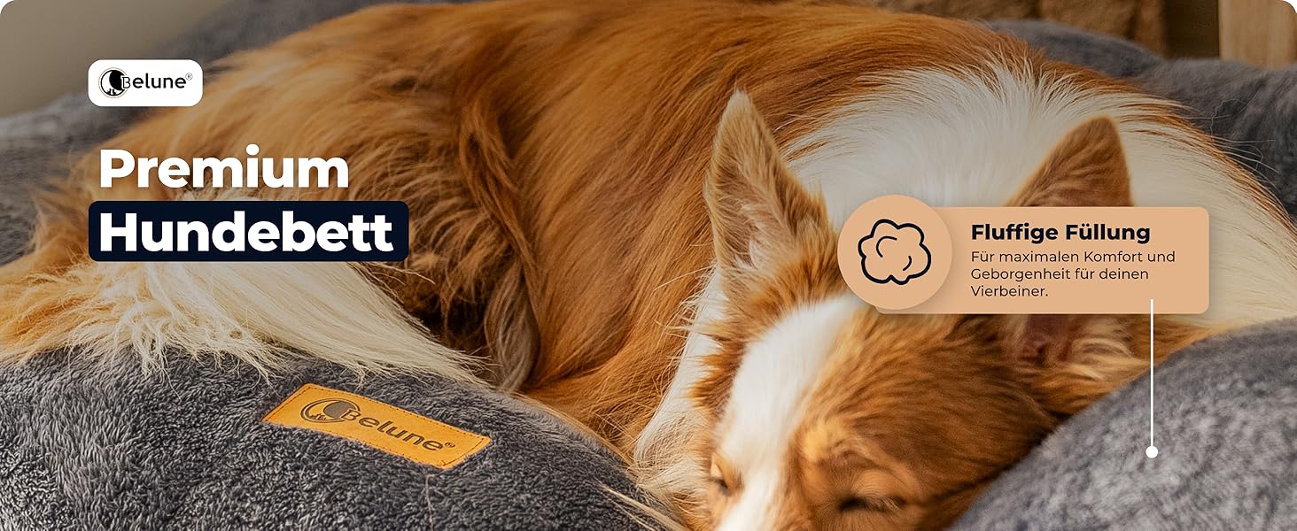 Belune® Делюкс подушка для собак [Світло-сірий, L (130x80x15 см)] - миється, ліжко для великих собак, подушка для собак великих порід світло-сіра L (130x80x15 см)