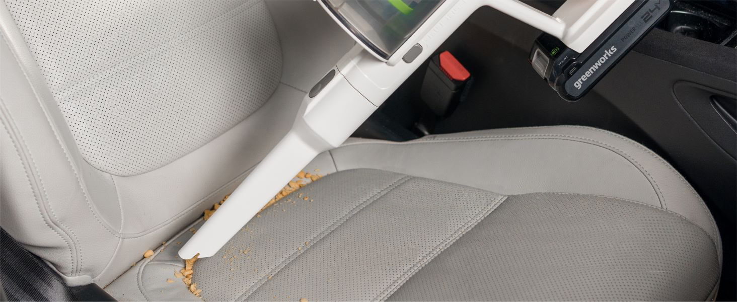 Акумуляторний пилосос Greenworks GD24SV 5-в-1 без акумулятора та зарядного пристрою, 500W, Hepa-фільтр, насадка для шерсті тварин, 3 режими потужності, 45 хвилин роботи