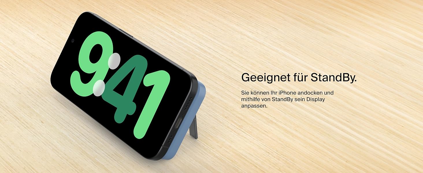 Belkin BoostCharge Pro Powerbank 10000mAh з Qi2 та MagSafe, з вбудованим підсвітником, для iPhone 17, iPhone Air, iPhone 16, 15, 14, Pixel та інших – (5K, Blue)