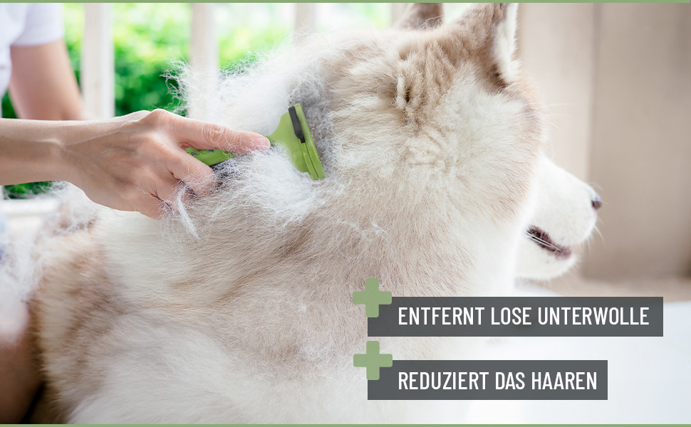 Гребінець для вичісування підшерстка ReaVET для собак та котів з короткою шерстю, середніх порід. Видаляє підшерсток, доглядає за верхнім шаром шерсті, з функцією самоочищення. Ідеально для сезонного линяння.