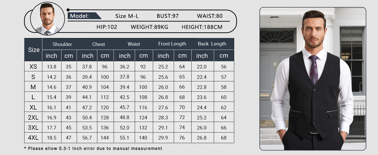 Елегантна жилетка для чоловіків HISDERN: весільна, класична, однотонна, для бізнесу, смокінгу, з кишенями, чорна, 3XL