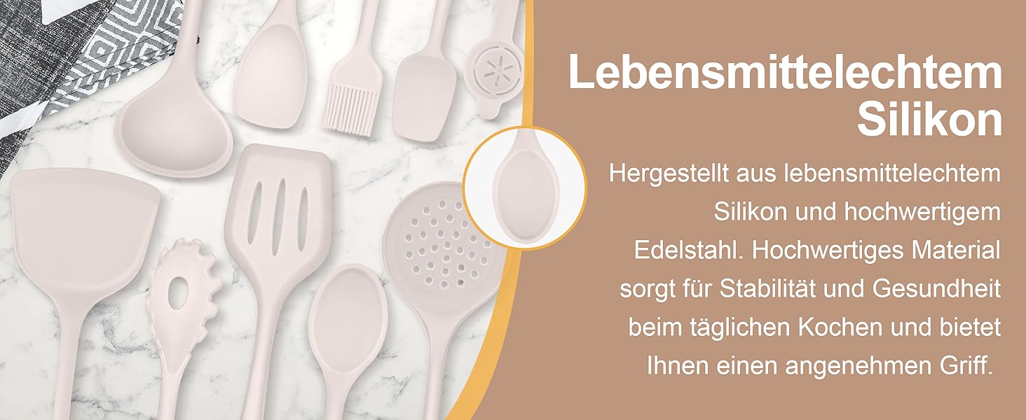 Набір кухонних аксесуарів Homikit, 16 предметів, хакі. Кухонні інструменти з підставкою, стійкі до високих температур, комплект кухонного посуду, придатні для миття в посудомийній машині