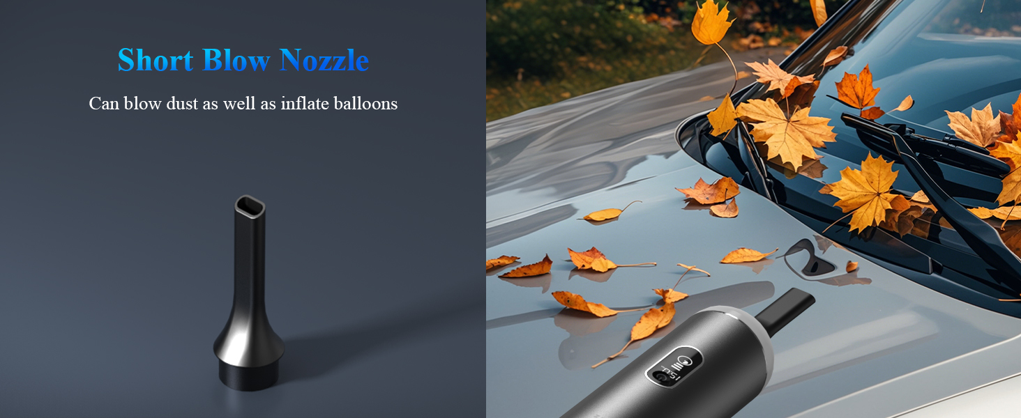 Портативний бездротовий пилосос Minthouz 20 KPa з LED-підсвічуванням, швидка зарядка QC 3.0, для авто, дому та офісу