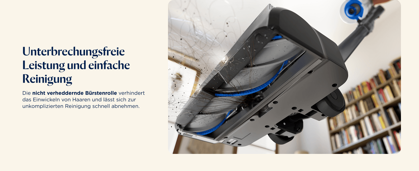 Бездротовий пилосос Bissell PowerClean FurGuard з акумулятором, 280W, самоочисна щітка, світло FurFinder, HEPA-фільтр, акумулятор 2500 mAh, час роботи 50 хв, щітка FurGuard 4091N для видалення шерсті тварин