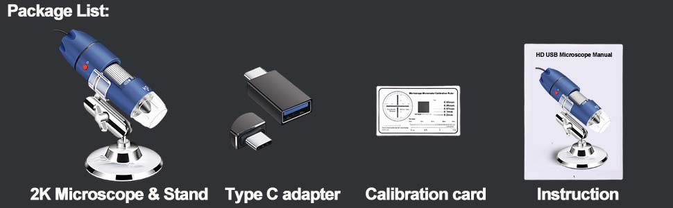 Цифрова мікроскоп-камера Ninyoon 1080P USB для iPhone, iPad, Android, PC, 50-1000x, з підсвічуванням