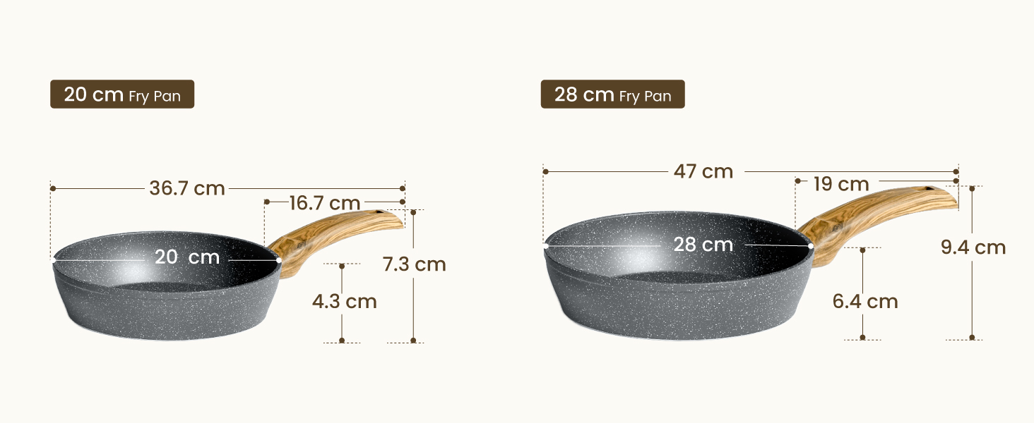 Набір посуду Kitchen Academy індукційний 10 предметів, гранітне антипригарне покриття, товстостінний, без PFOA/PFAS