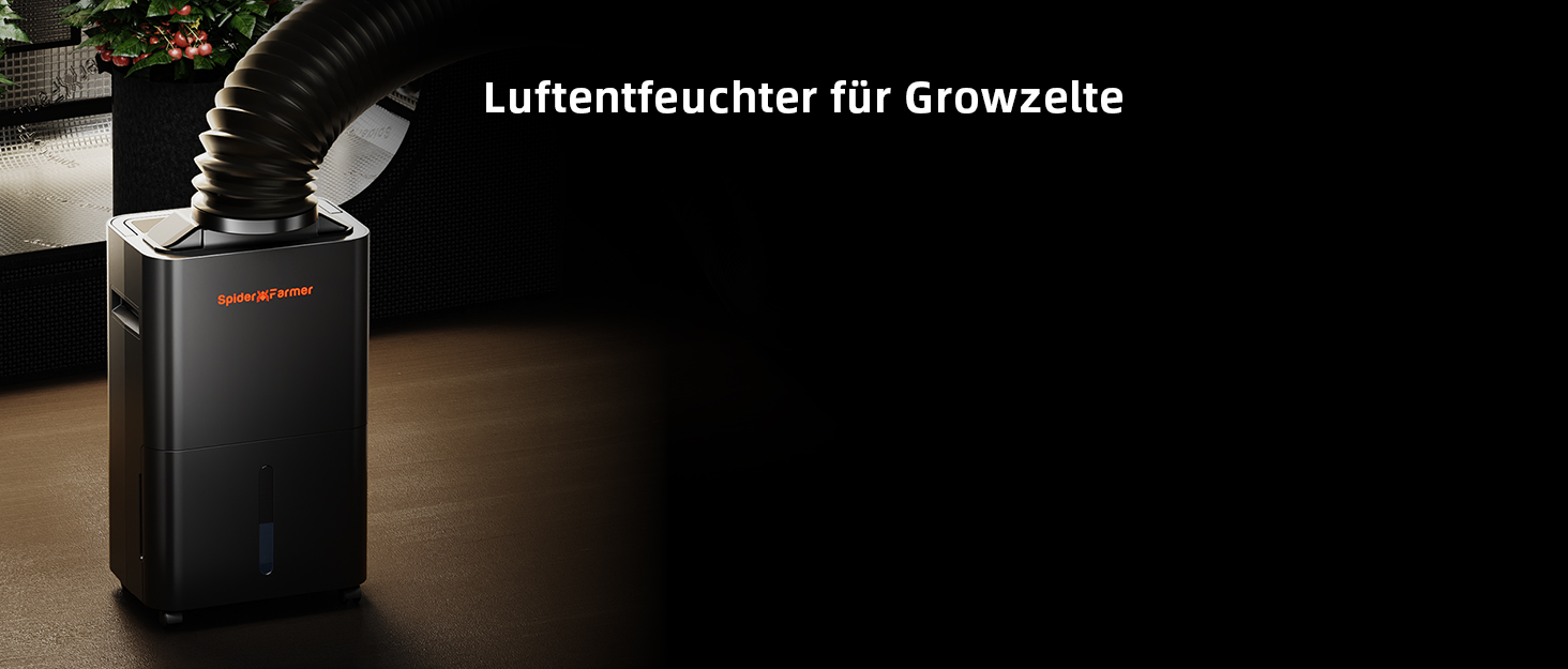 Електричний осушувач повітря Spider Farmer 12L з регулюванням вологості, APP-керування, таймер 24H для теплиці, дому та підвалу