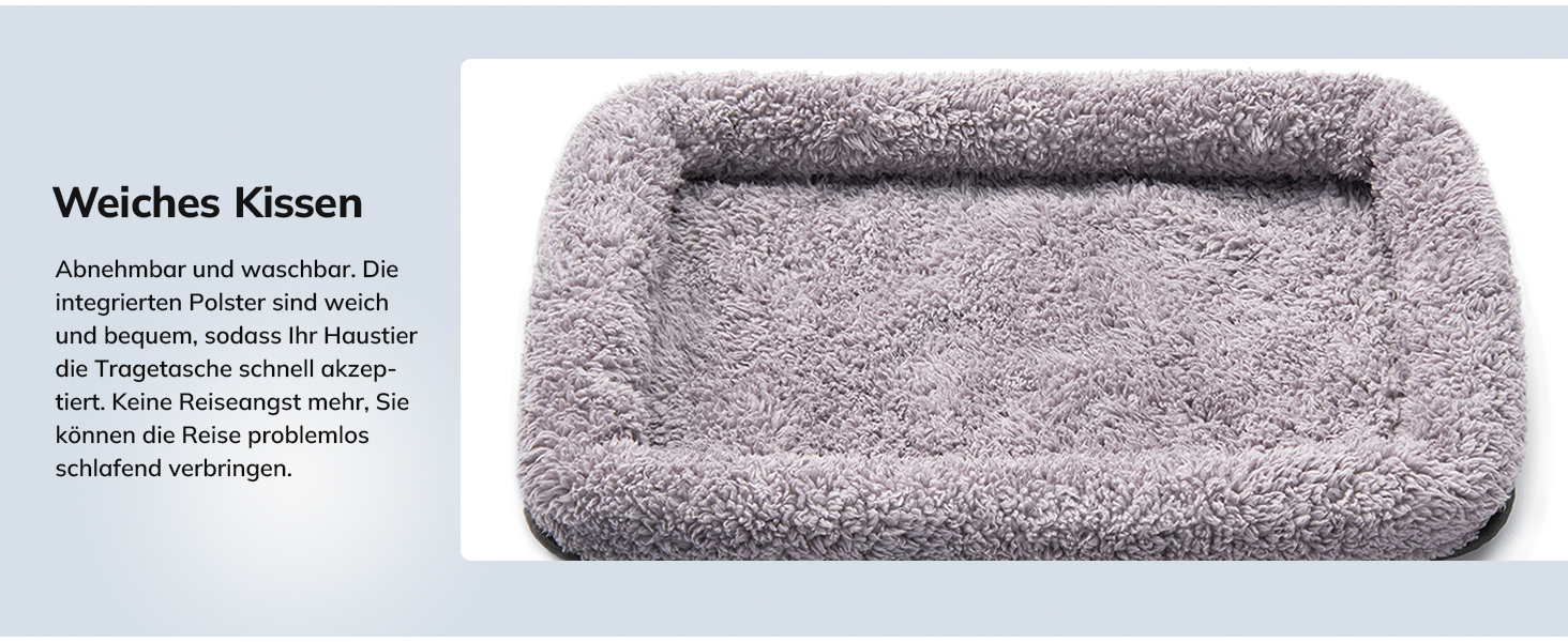 Транспортна переноска для котів та цуценят Morpilot до 5 кг з роликами та trolley, сіра