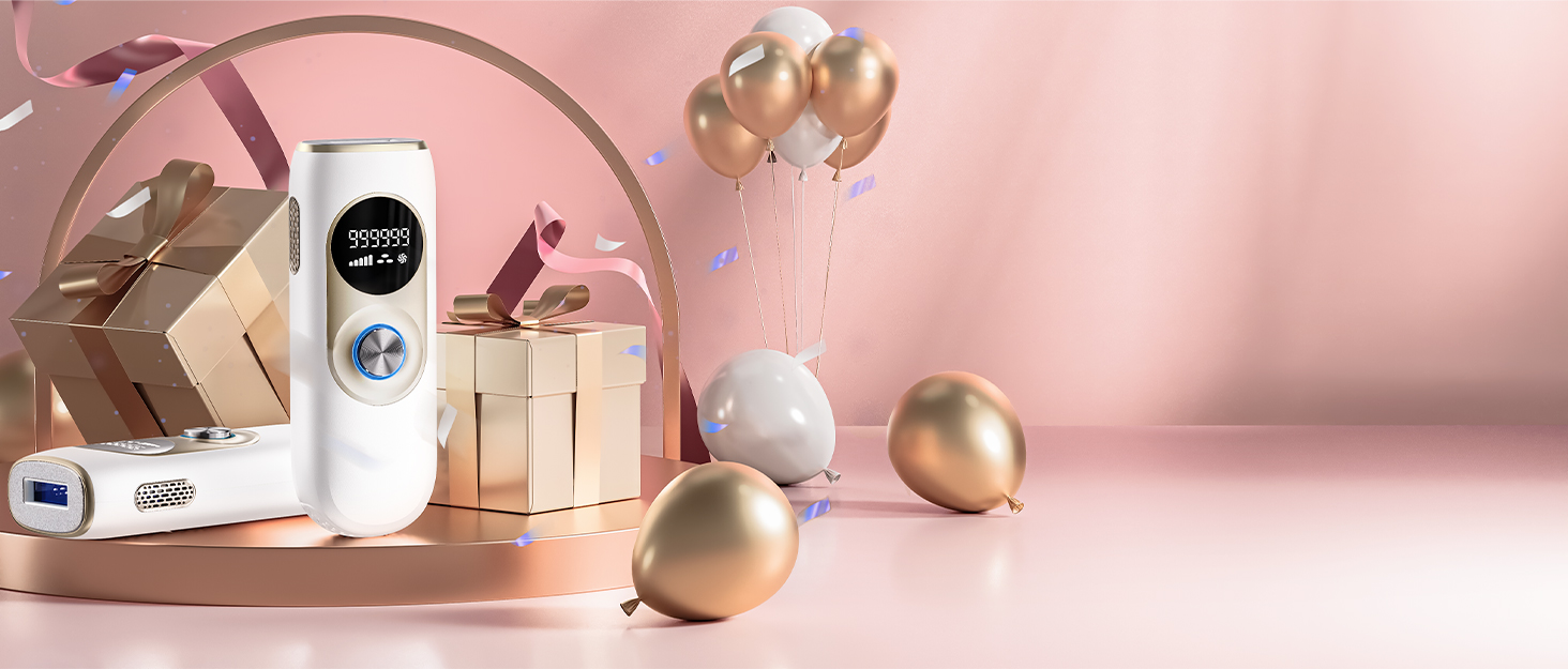 Пристрій для епіляції IPL з охолодженням та 999 999 імпульсів світла – лазерний епілятор з 5 рівнями енергії, для жінок/чоловіків/ногів/бікіні