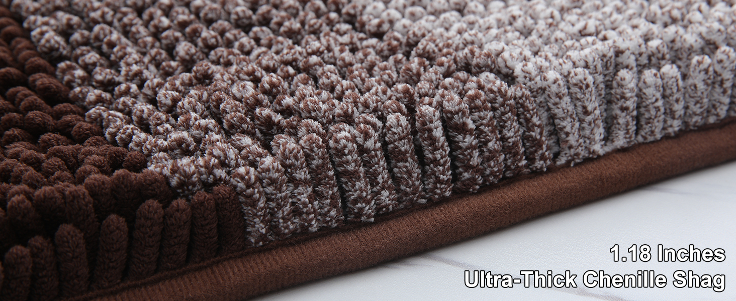 Килимок для ванної кімнати Homaxy з мікрофібри, 40x60 см, коричневий, антиковзаючий, швидковисихаючий