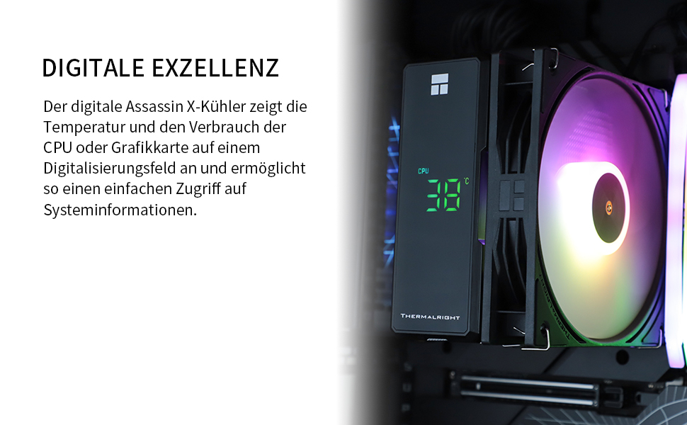 Thermalright Assassin X 120R ARGB CPU-кулер: тиха система охолодження з цифровим дисплеєм та підтримкою AM4/AM5, Intel LGA1851/1700/1150/1151/1200