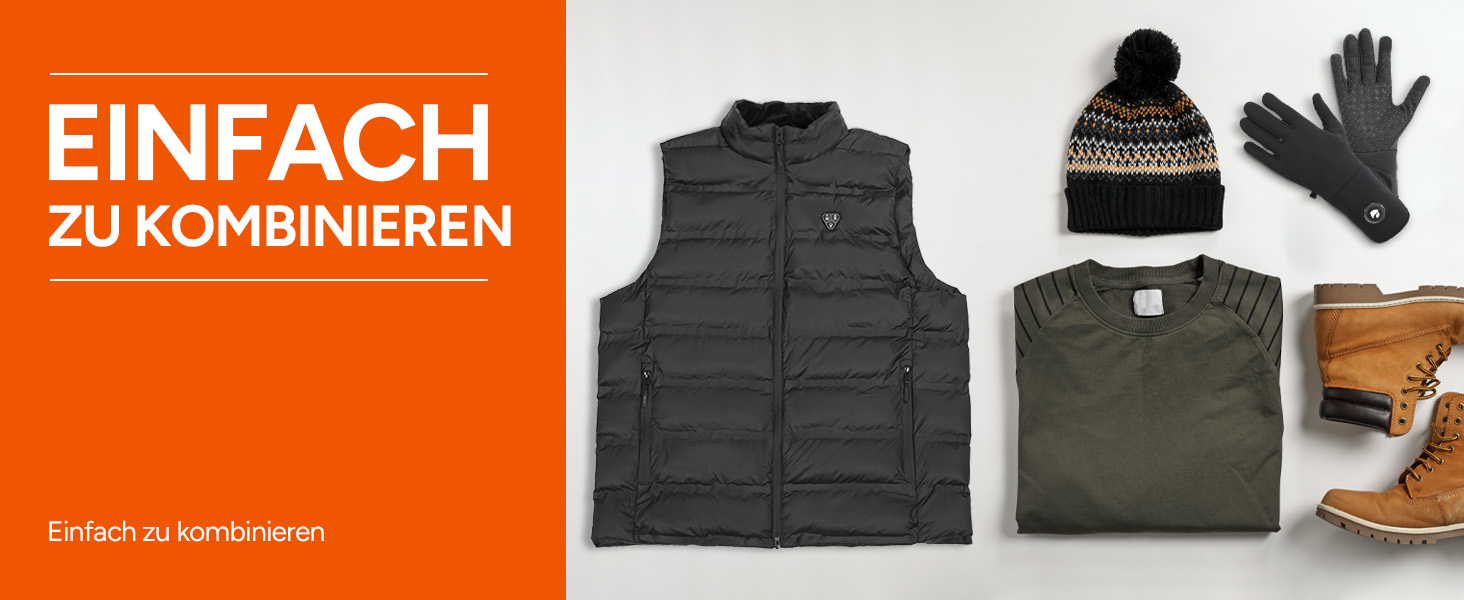 Обогревна жилетка Dr. Prepare для чоловіків та жінок, електроопалювальна жилетка з регулюванням температури, унісекс, з акумулятором, для активного відпочинку, спорту та подорожей (XL, Обогревна жилетка з Powerbank)