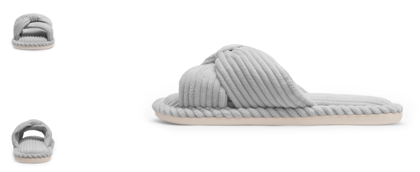 Чантому Хаусшухе для жінок: домашні тапочки з меморі-піною, зручні, з відкритим носком, ковдраний велюр, антиковзаючі, для дому, спальні, ванної кімнати, розмір 39/40 EU, бежеві