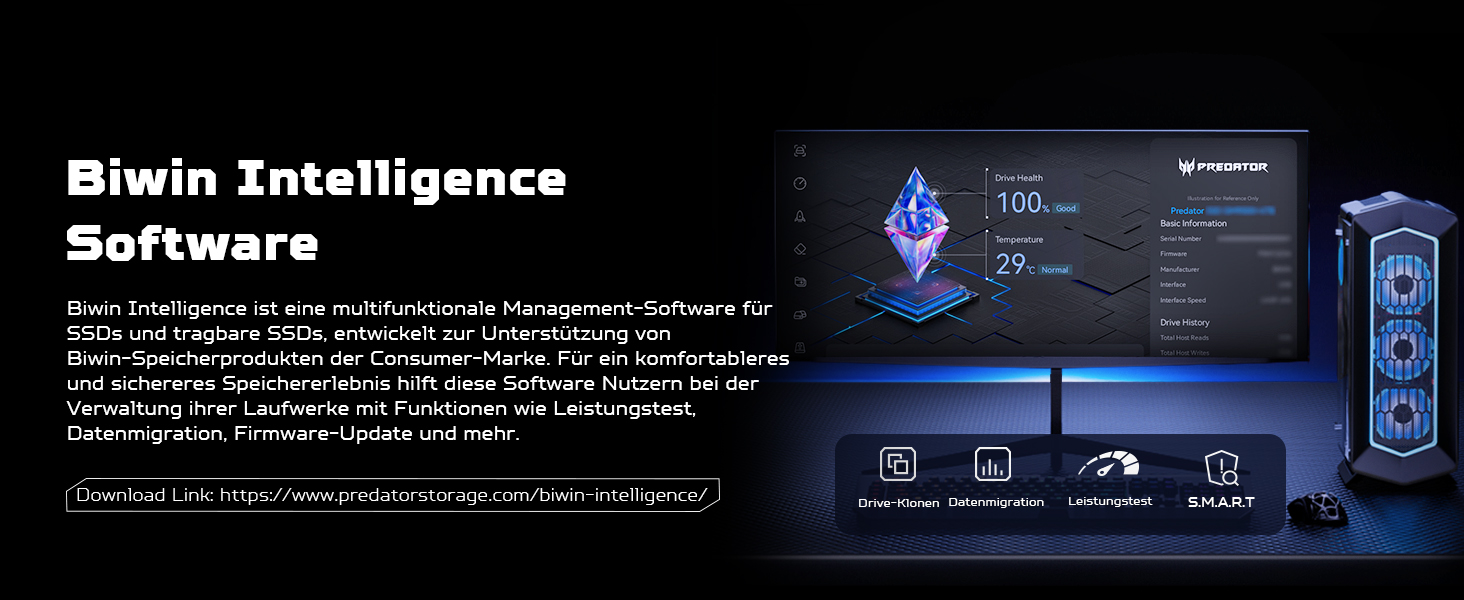 SSD Acer Predator GM9000 Gen5 1TB NVMe PCIe 5.0 - Швидкий накопичувач для ігор та ПК