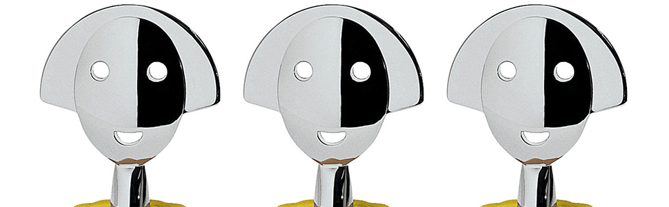 Пробка для пляшки Alessi ANNA STOP 2, EVA, хромований замак, 4 см, блакитна