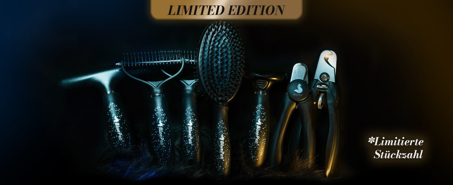 Щітка для собак та котів з довгим волоссям BluePet UnterwollToll: видаляє підшерстя та ковтуни, захищає верхній шар, для собак великих порід (M-L), LIMITED EDITION