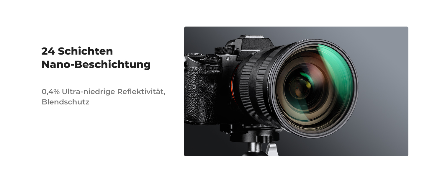 Фільтр ND K&F Concept Variabler 67mm ND3-ND1000 (змінний, 1.5-10 ступенів затемнення, Nano-Dazzle)