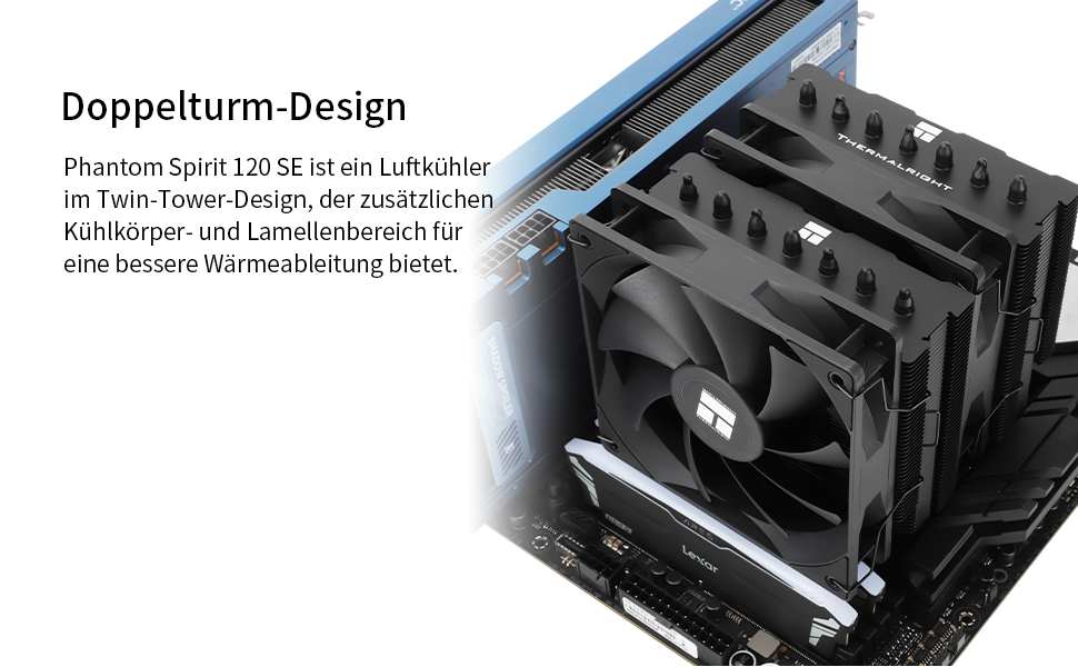 Thermalright Phantom Spirit 120 SE: Кулер для CPU з 7 heatpipes, 120mm вентилятор, технологія AGHP 4.0, під AMD AM4/AM5/Intel 1700/1150/1151/1200
