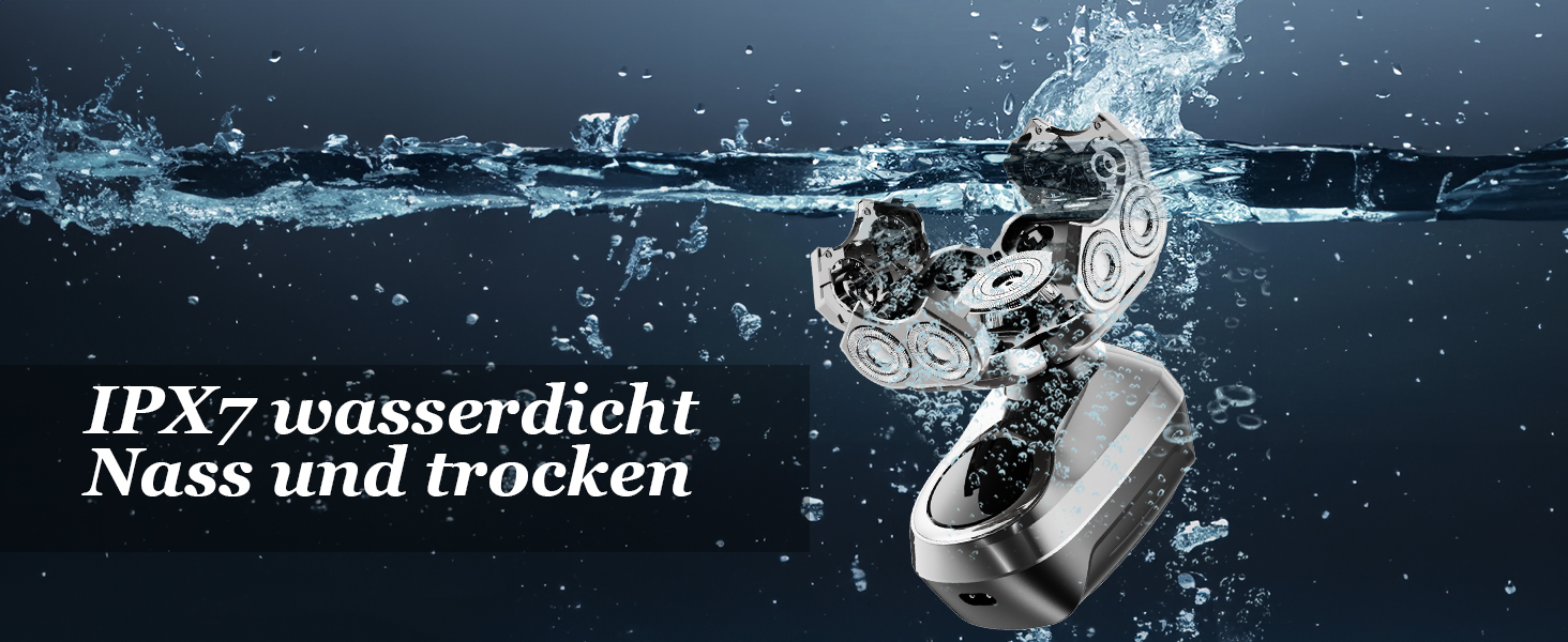 Електричний гоління для чоловіків Glatzen 9D – гоління голови, мокрого та сухого типу, водонепроникний, з LED дисплеєм, блокуванням від подорожей, набір для догляду з 6 насадками для обличчя та тіла