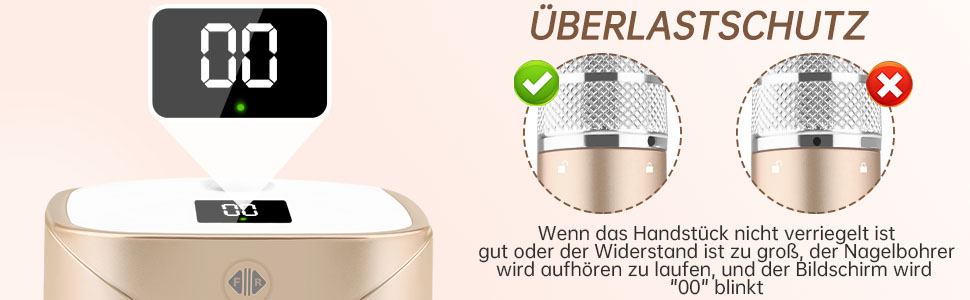Електричний фрезер для нігтів Kredioo 11 в 1 з LED дисплеєм, 35000 об/хв, для манікюру та педикюру (манікюрний фрезер)