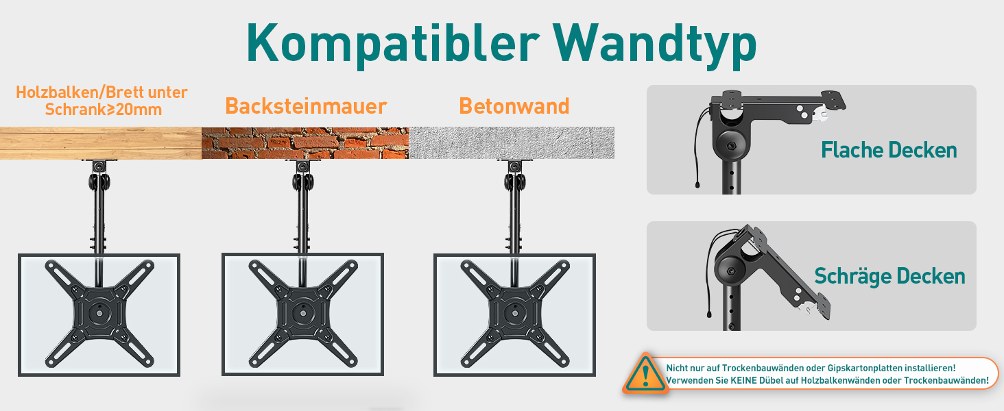 ELIVED Adjustable TV Wall Mount for 24-65 inch Flat & Curved TVs - VESA 400x400, 45kg Capacity