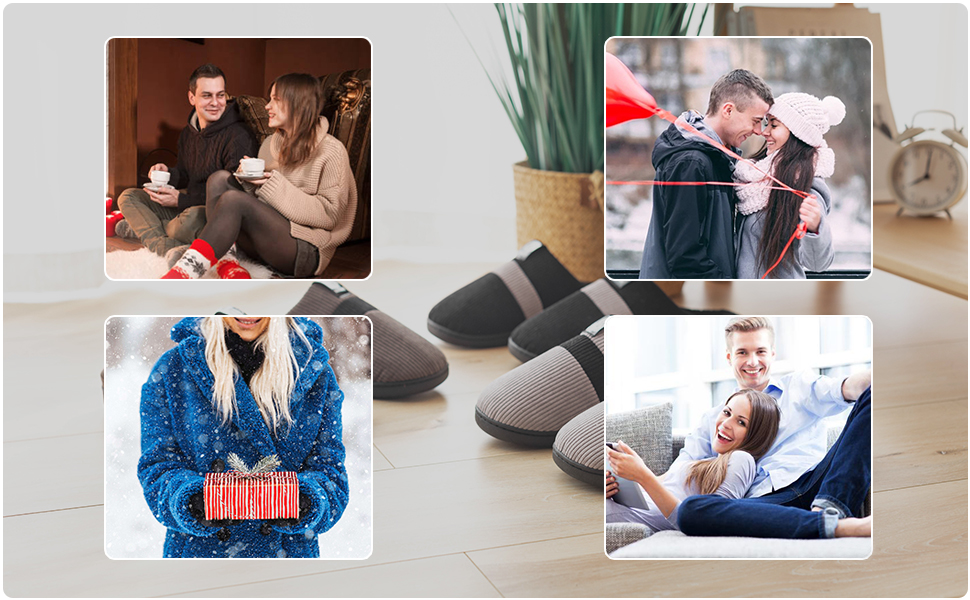 Тапочки зимові плюшеві для дому, чорні, розмір 36-51 (EU 44/45)