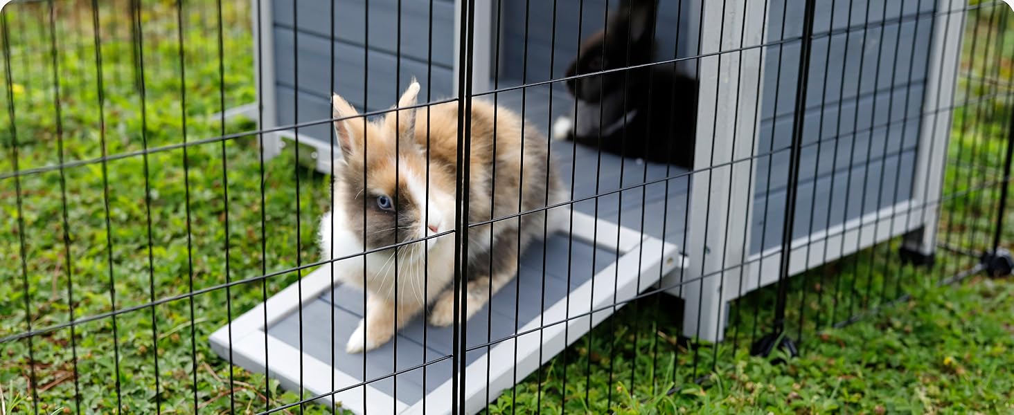 Вольєр для кроликів Lionto: міцний метал, 144x74x46 см, розширюваний, просте збирання та чистка, для дому та вулиці