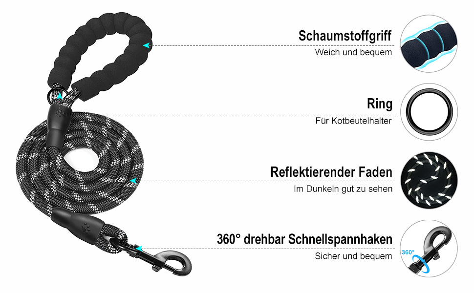 Нашийник та поводок для собак Haapaw, без натягу, регульований, світловідбиваючий, Step-in, для цуценят, з м'якою підкладкою, для собак маленьких та середніх порід, блакитний (чорний, M (обхват грудей 38.1-45.7 см, вага 4.5-6.8 кг))